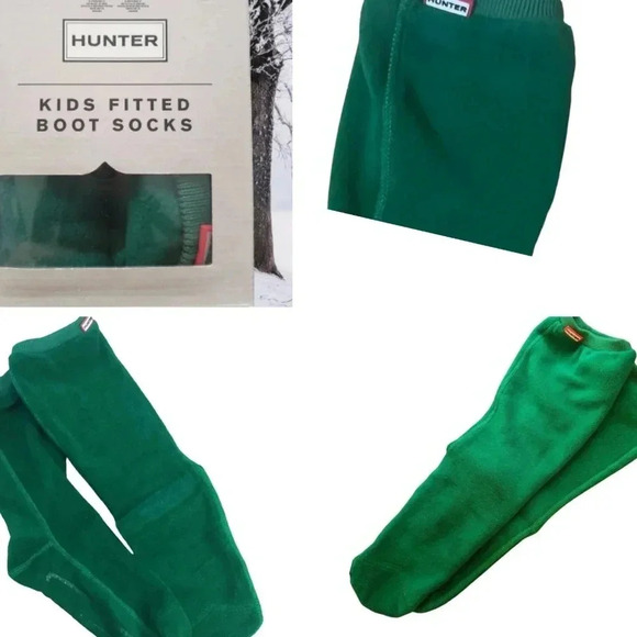 Hunter Green Holiday Boot Socks Children's Size XL - Picture 1 of 6